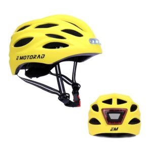 E MOTORAD - Cycling Helmet with Front and Rear Led for Rider Visibility